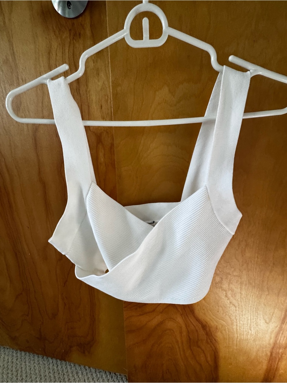 Babaton White Cropped Wrap Tank Top - Women